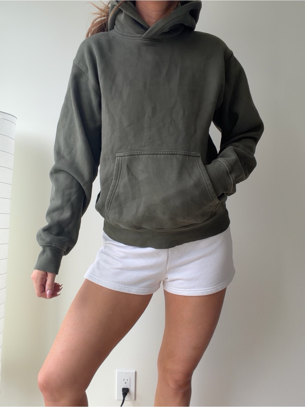 TNA Army‎/ moss Green Sweatfleece Cozy Fleece Perfect Fit Hoodie Women's Small